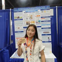 Vivian at her ISEF project poster, DiscSPR (ETSD016)