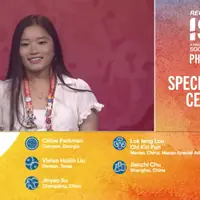 Vivian at the Regeneron ISEF Special Awards Ceremony
