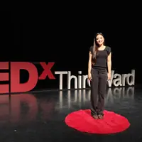 Vivian on the TEDxThirdWard stage