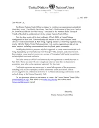 Vivian Liu's UN Youth Office event confirmation