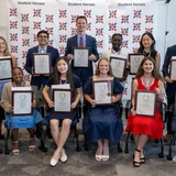 Vivian with the Texas SBOE student cohort